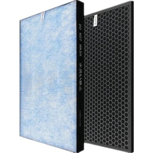 1 set (2pcs) air purifier HEPA + activated carbon filter for Sharp KC-50EU-W air purifier replacement parts