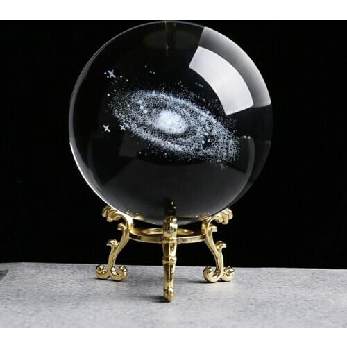 Galactic system Miniatures Figurines 3D Planets Model Sphere Feng Shui Crystal Ball Desk Decoration Home Decor Gift for Holiday