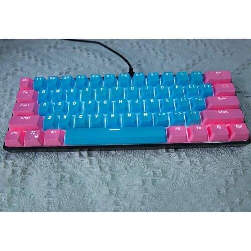 Keycaps, Topwang 61 Keys PBT Keycaps Backlight Two-Color Mechanical Keyboard Keycpas for Ducky / GH60 / RK61 / ALT61 / Annie/Key