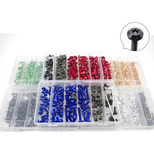 Motorcycle Fairing Bolts box set Fastener Clips Screw Nuts For aprilia etv 1000 caponord ducati scrambler yamaha yz 250