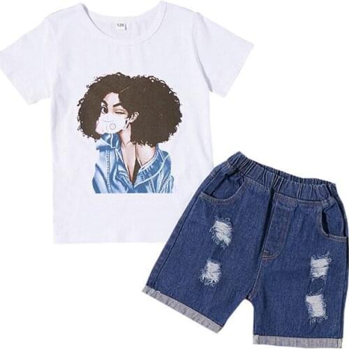 Baby Boy Clothing Set Cute Cartoon Summer T-Shirt Cartoon Children Boys Outwear Shorts Suit for Kids Outfit Denim Outfit 0-5 Y