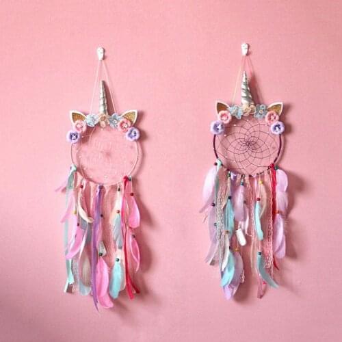 Unicorn flower dream catcher, handmade wall art, wall hanging dream catcher, handmade bedroom decor, wedding/birthday