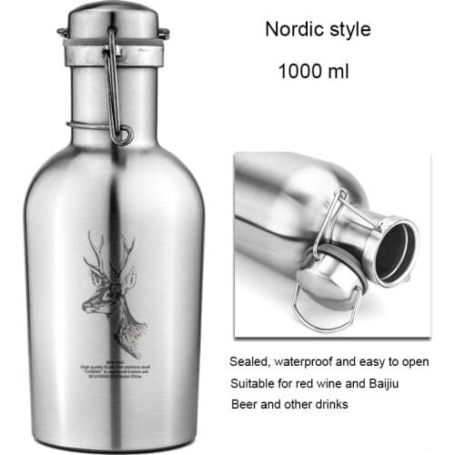 304 Stainless Steel Small Wine Pot Thickened Household Portable Outdoor Wine Bottle Large Capacity Multifunctional Water Cups