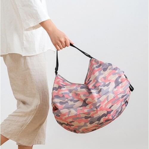 Fashion Shopping Bag Eco-friendly Reusable Nylon Supermarket Travel Bag Large Handbag Fabric Cotton Tote Accessories Supplies