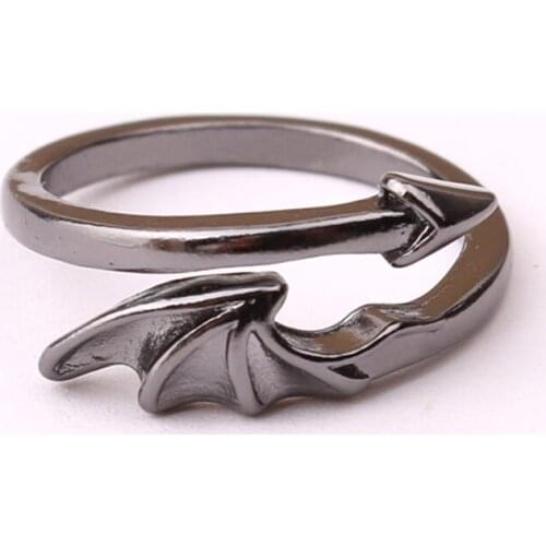 Fashion Punk Vintage Black Arrow Rings For Women Boho Female Charms Jewelry Men Antique Knuckle Ring Wedding Party Gift