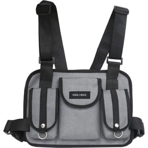 Men Tactical Chest Rig Waist Bag Hip Hop Street Wear Shoulder Bags New 2021