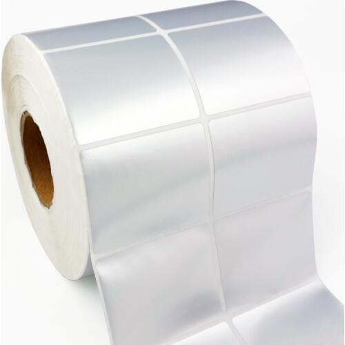 5000 stickers) Matt Silver PET barcode label rolls 40MM x 30MM adhesive stickers for ZEbra