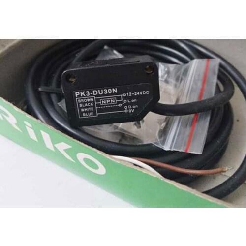 New original RIKO photoelectric switch PK3-DU30N DC voltage 12-24V diffuse reflective detection distance up to 300MM