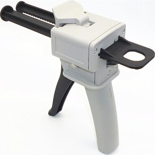 50ml AB Glue Gun Epoxy Glue Adhesive Dispenser Manual Caulking Gun Applicator Tool for 1:1 1:2 AB Glue Adhesive Dispensing