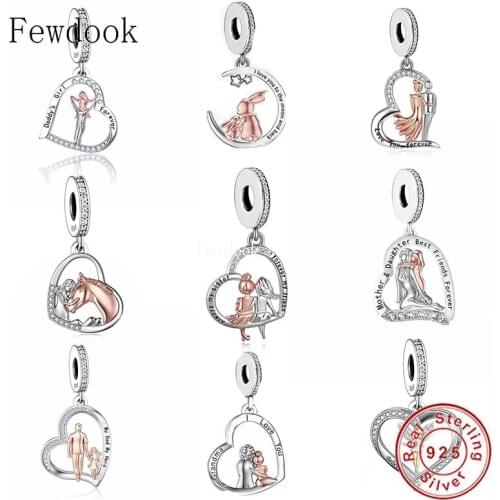 Fit Original Charm Bracelet Authentic 925 Sterling Silver Girl Hug Horse are Best Friends Bead For Making Women Berloque 2021