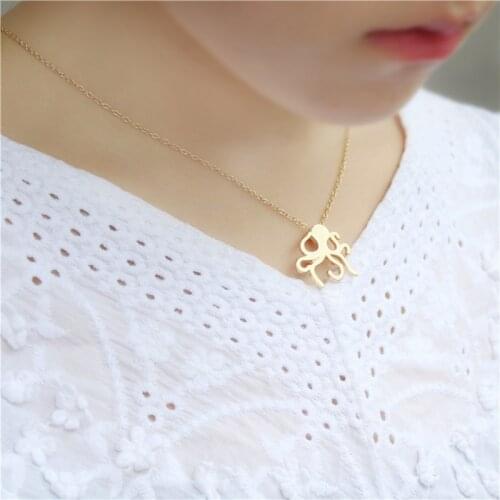 European and American popular, unique super squid necklace with minimal jewelry for mom and girlfriend