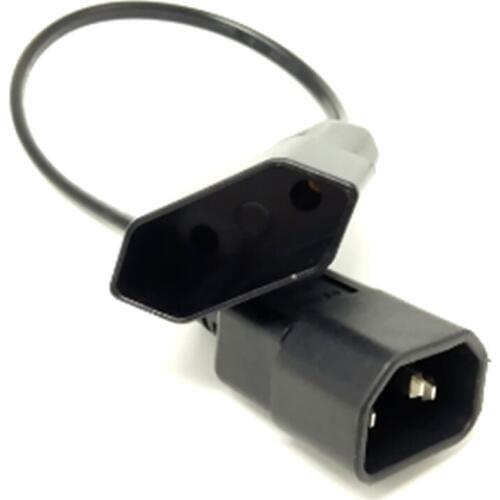EU Power Adapter Cord , IEC 320 C14 Male Plug to European CEE 7/16 2Pin Female Power Cable For UPS PDU 30CM