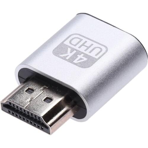 HDMI-Compatible Virtual Display 4K DDC EDID Dummy Plug EDID Display Emulator Adapter Support 1920x1080P For Video
