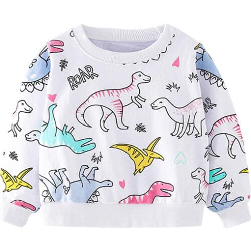 Dinosaur Boys Sweatshirts Cotton Baby Girls Clothes Fall New Childrens Clothing Kids Hoodies Sweatshirt