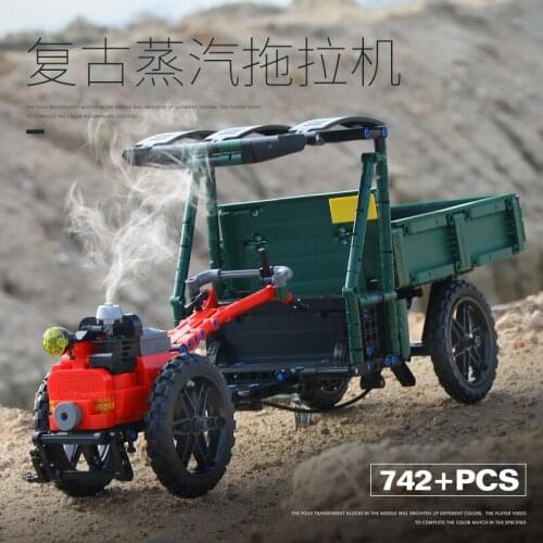 Tractors truck off road vehicle model building blockls Mountain Bicycles Race kits Country Farm bricks steam kids toys creative