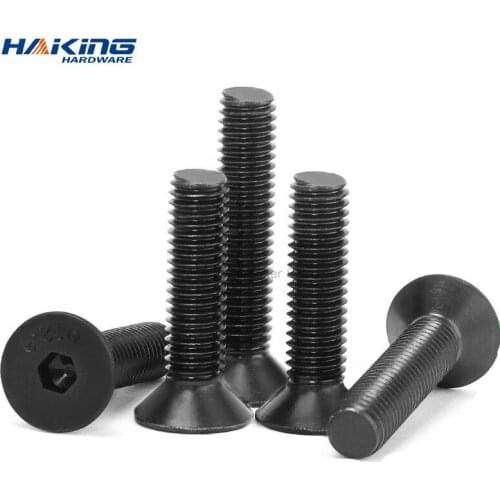 20/55pcs Hexagon Socket Flat Countersunk Head Screw Carbon Steel M2 M2.5 M3 M4 M5 M6 M8 Hex Socket Bolts Machine Screw DIN7991