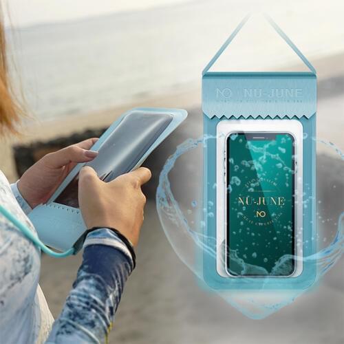 Nu-June Mobile Phone Waterproof Bag TPU Waterproof Diving Phone Waterproof Bag Case For Under 6.5 Inches Swimming Beach Outdoor
