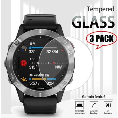 9H Premium Tempered Glass For Garmin Fenix 5X 5 5s Plus 6S 6X 6 Pro Smartwatch Screen Protector Explosion-Proof Film Accessories