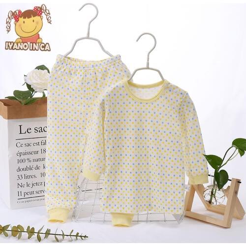 Winter Baby Boys Girls Pajamas Set 24M-7yrs Children Kids Print Leopard Sleepwear Lounge Wear Cotton Girls Evening Dress