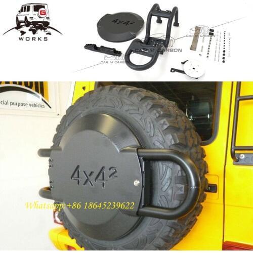 4x4 spare tire carrier for G-class W463 G500 G63 G550 4X4 square dry carbon rear wheel cover rack