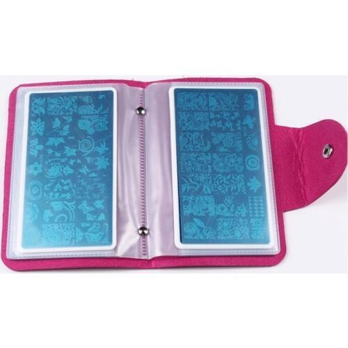 6 Colors Nail Stamping Plate Holder PU Leather Stamp Storage Empty Organizer Bag Cases Stencils Album Bags Drop Shipping TD33/34