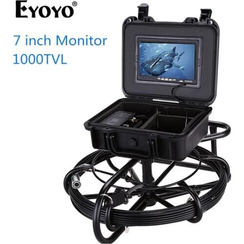Eyoyo 7 inch LCD Pipeline Endoscope Inspection Camera 30M Underwater Industrial Pipe Sewer Drain Wall Video Plumbing System Cam