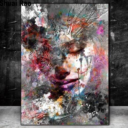 Abstract Girl 5d diy diamond painting mosaic diamond crystal painting full square round diamond embroidery Graffiti art