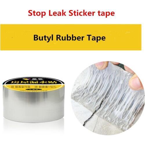 Aluminum Foil Butyl Rubber Tape Self Adhesive High temperature resistance Waterproof for Roof Pipe Repair Stop Leak Sticker