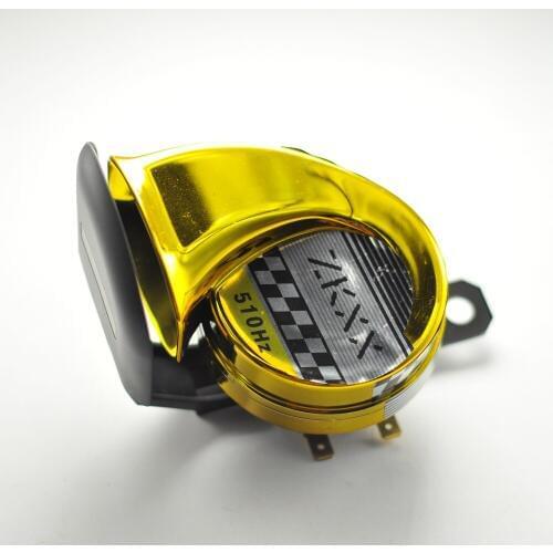 Free shipping 2016 new YELLOW Enhanced Treble Snail Motorcycle Speaker DC12V 510Hz Euro Motorbike Racing Horn Car Sound Air Horn