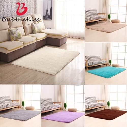 Bubble Kiss Carpet For Living Room Nordic Style Plush Fabric Design Pink Tie Dyeing Plush Soft Non-Slip For Carpet Bedroom Decor