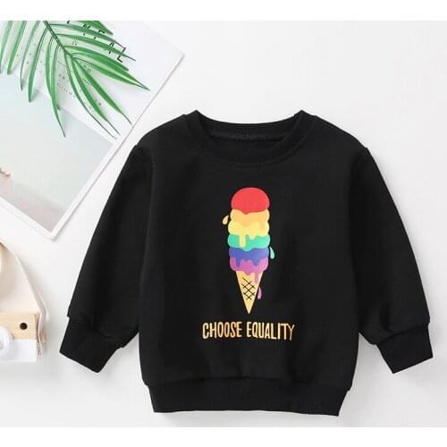 Childrens Sweater Girl Ice Cream Pattern Top Autumn And Winter Boy Sweater