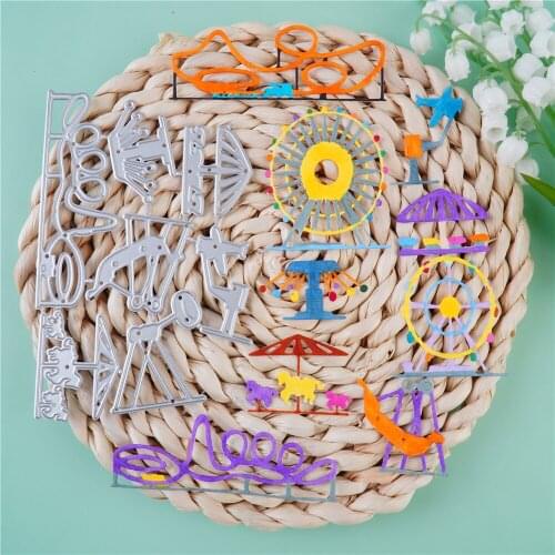 InLoveArts Playground Metal Cutting Dies Roller Coaster Scrapbooking Album Paper DIY Card Decoration Craft Embossing Die Cuts