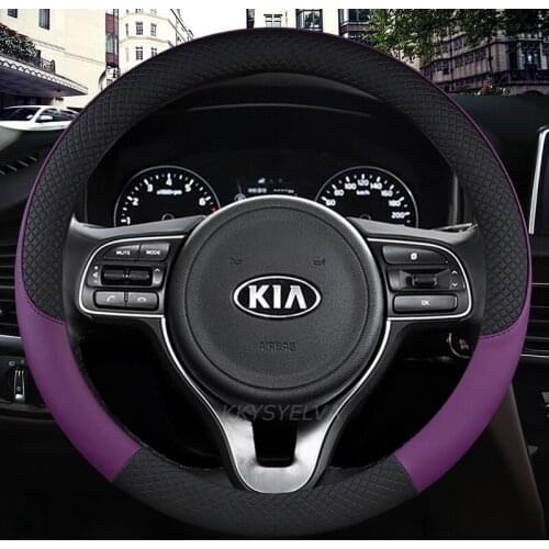 For Kia Picanto Morning Car Steering Wheel Cover Leather Funda Volante High Quality Auto Accessories Interior