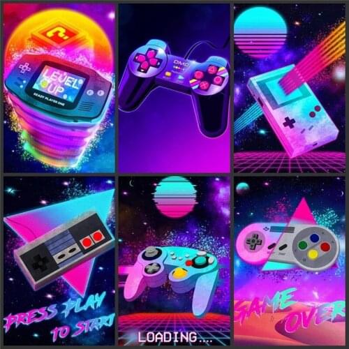 Colorful Cool Game Canvas Painting Poster Print Wall Art Gamer Nordic Picture Living Room Boys Bedroom Kids Room Home Decor Gift