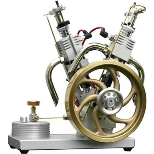 V-type two-cylinder gasoline powered engine model, V-type two-cylinder 3CC pneumatic engine. 200-1500 revolutions