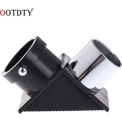 OOTDTY Telescope Mirror Erecting 1.25" 90 Degrees Zenith Diagonal Adapter Positive Prism Optic Astronomical Eyepiece Accessories