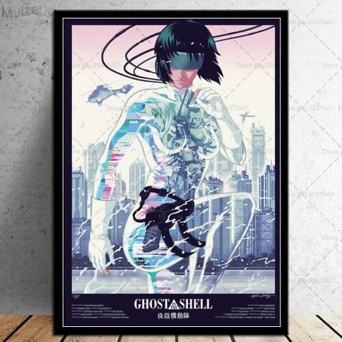 Ghost In The Shell Poster Hot Anime Canvas Painting Posters and Prints Wall Art Picture for Living Room Home Decor