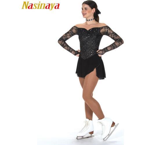 Nasinaya Figure Skating Dress Customized Competition Ice Skating Skirt for Girl Women Kids Patinaje Gymnastics Performance 274