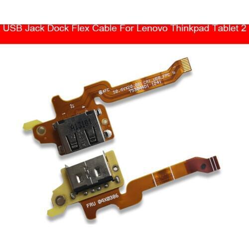 Usb Charger Port Connector Flex Cable For Lenovo ThinkPad Tablet 2 Power Charging Port Flex Ribbon Cable Replacement Parts
