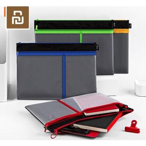 Youpin fizz file bag zipper bag A4 storage large capacity mesh file bag zipper tote bag hand bag student office file bag