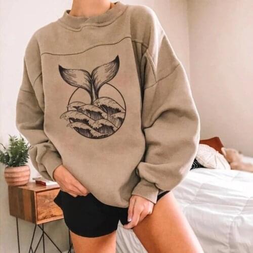 Hoodie Women Men Adult Trend Fish Print Casual Printing Fashion Long Sleeve Sweatshirt Pullover Tops chandail Suéter c50