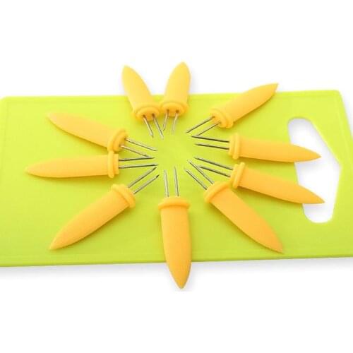 Creative Corn Cob Holders BBQ Grill Prongs Grips Forks Party Food Skewers Hot Dog Meat Kitchen Tool Outdoor Barbecue