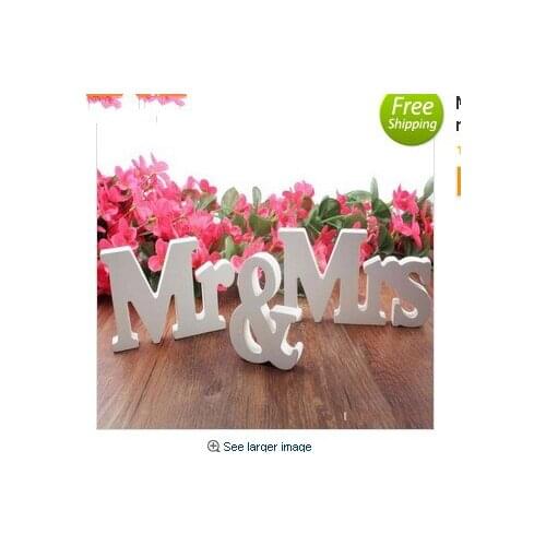 Mr & Mrs LOVE marry decorative letters party decoration mariage decor propose of marriage party decorations pure white letters w