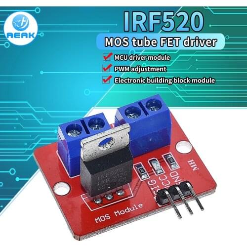 0-24V Top Mosfet Button IRF520 MOS Driver Module For Arduino MCU ARM Raspberry pi