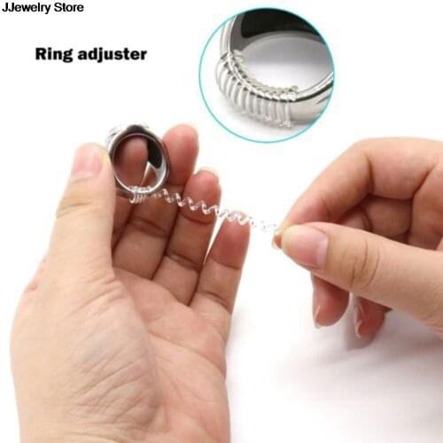 1.2*3.5*100cm 2pcs PU Ring Size Adjuster Insert Guard Tightener Reducer Resizing Fitter Tools