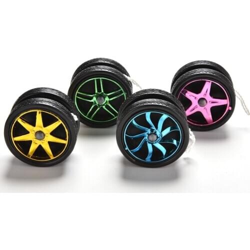 1 Pc Unique Wheel Shape Design Yoyo Ball Electroplating YoYo Ball Bearing String Babies Toy Gift Yo-Yo Kids Magic Juggling Toys