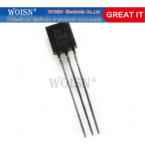 100PCS 2N3906 TO-92 TO92 0.2A 40V PNP Transistor new original In Stock