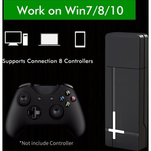 2.4GHz USB Controller Adapter for XBOX ONE Gamepad Joystick Wireless Receiver PC Desktop Computer Multi-functional Parts