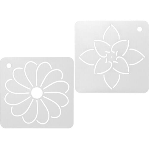 2 Pieces Flower Quilting Stencils Plastic Embroidery Template for Sewing Craft
