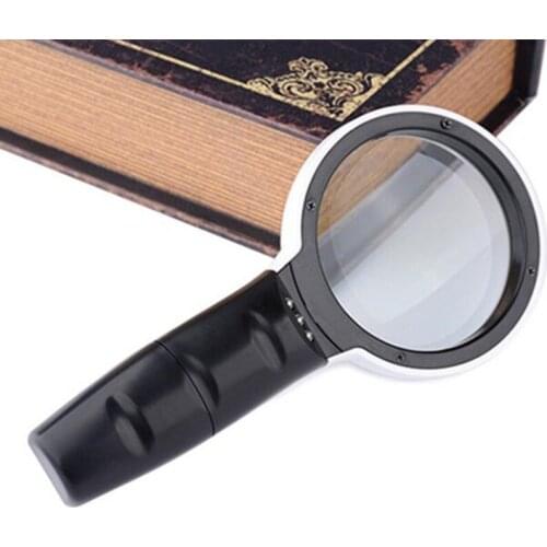 20X Educational Gift Double Lens LED Children Insect Viewer Handheld Old Man Magnifier Magnifying Glass Loupe Reading Lamp